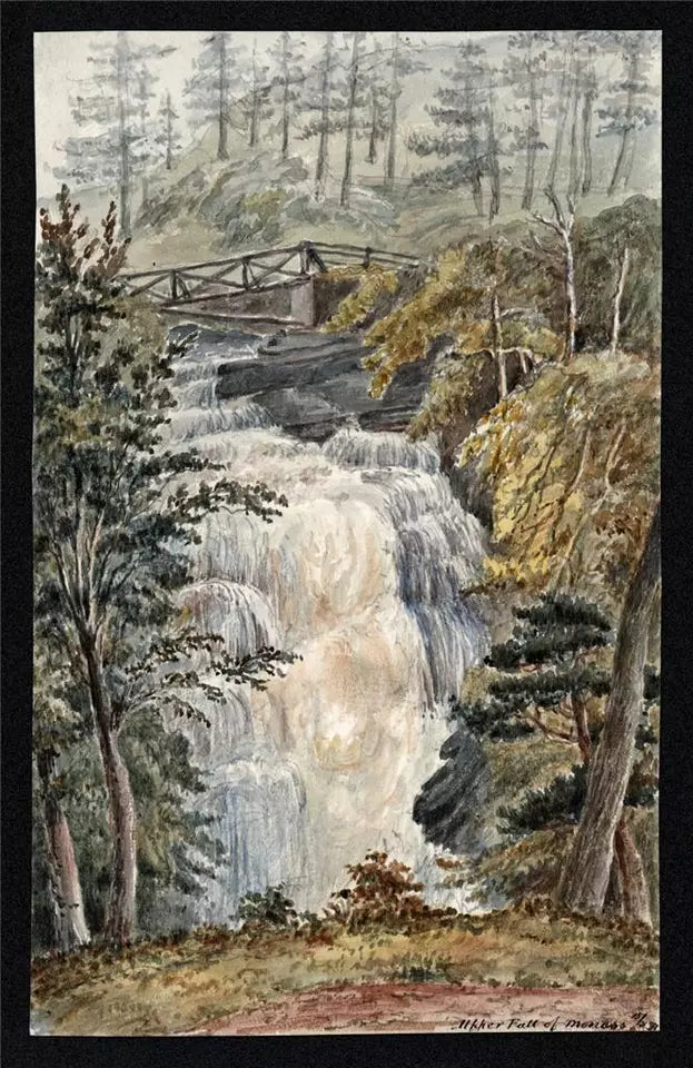 Falls Of Moness Perthshire Scotland 1877 - Watercolour Painting - Algerina Peckover (1841-1927)