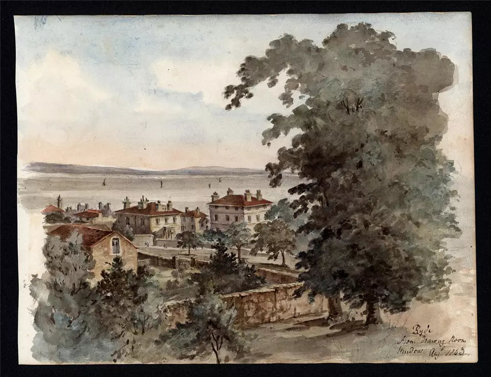 Sir James Lillyman Caldwell (1770-1863) - Watercolour Painting - Ryde, Isle of Wight - 1843