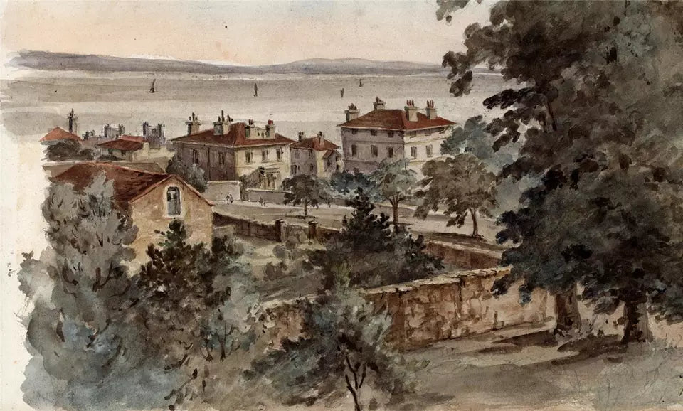 Sir James Lillyman Caldwell (1770-1863) - Watercolour Painting - Ryde, Isle of Wight - 1843