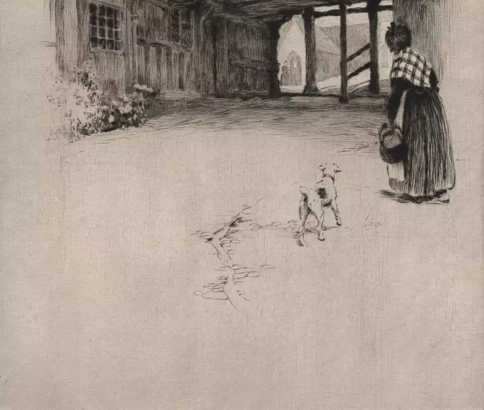 Cecil Aldin (1870-1935) - Pencil Signed Etching - Penshurst