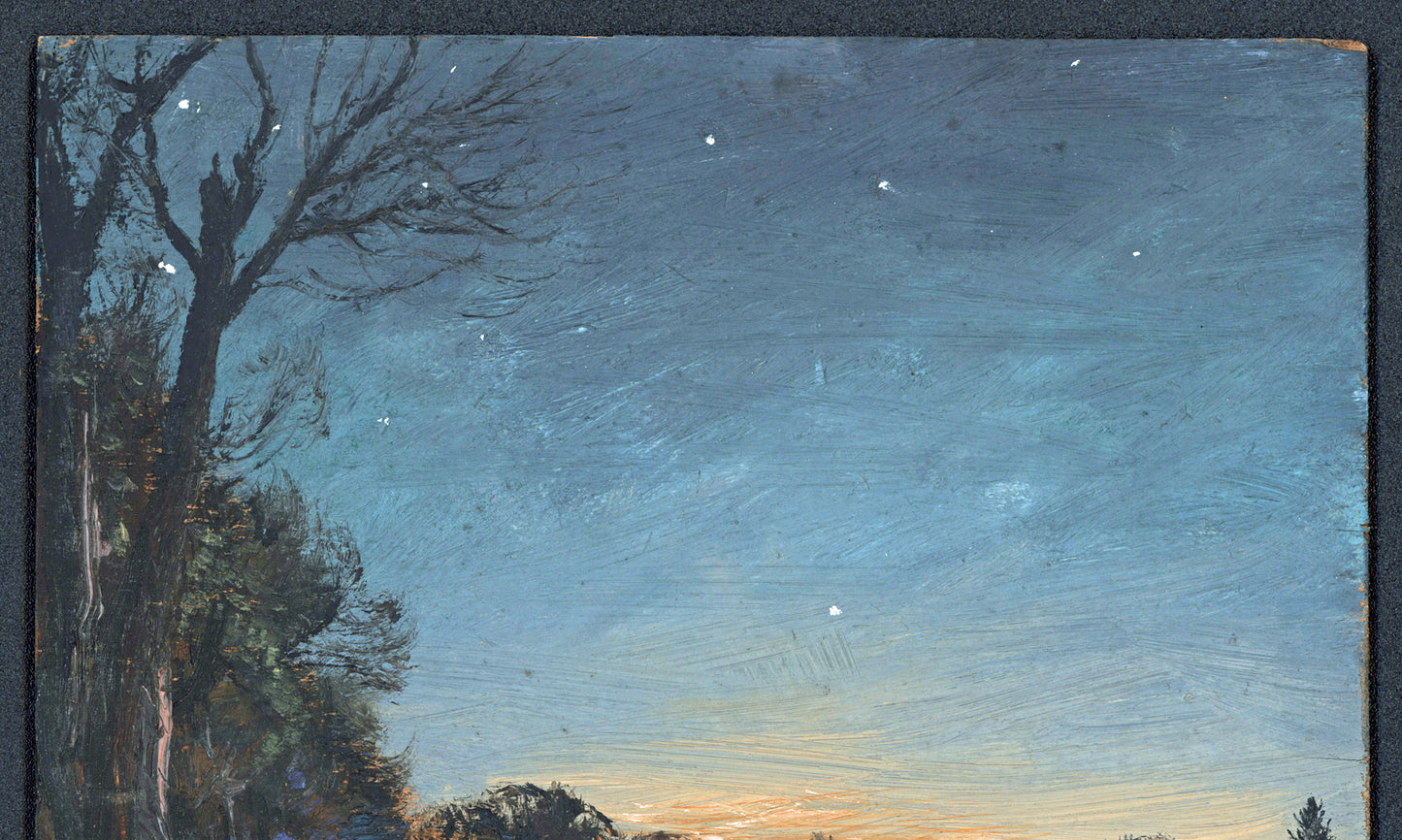 David Waterson (1870-1954) Oil Painting - Evening On The River Esk At Brechin Scotland