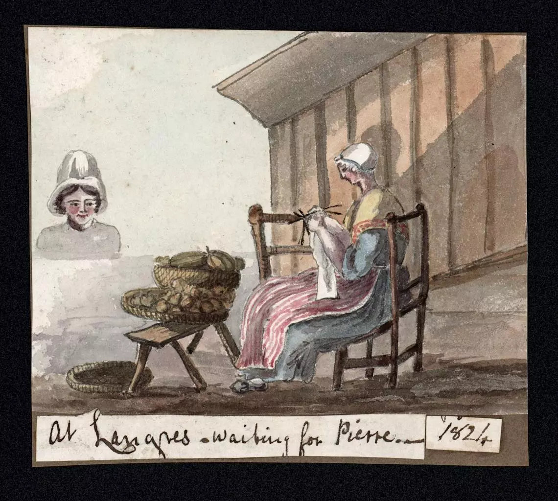 Elizabeth Campbell (1783-1861) Small Watercolour Painting - Langres France 1824