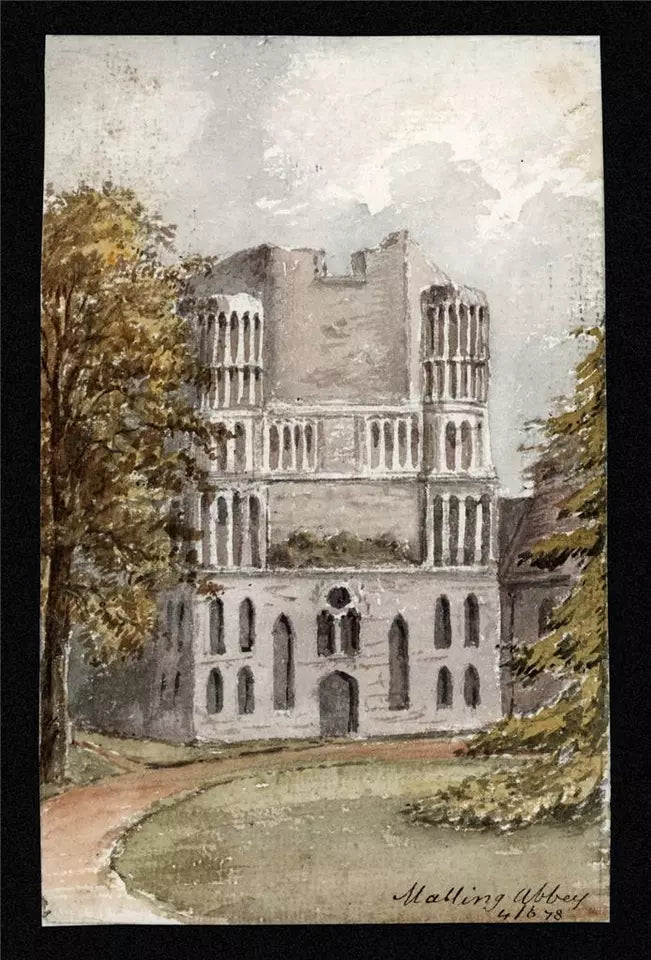 Malling Abbey Kent 1878 - Watercolour Painting - Algerina Peckover (1841-1927)