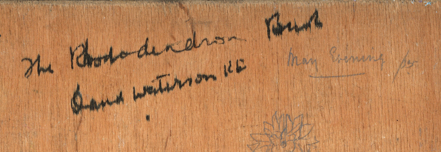 David Waterson (1870-1954) Oil Painting - The Rhododendron Bush 1905