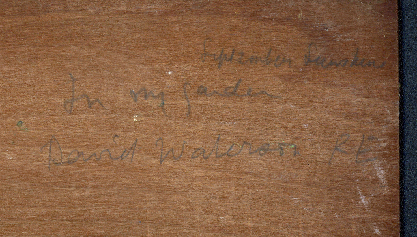 David Waterson (1870-1954) Oil Painting - In My Garden - Brechin Scotland