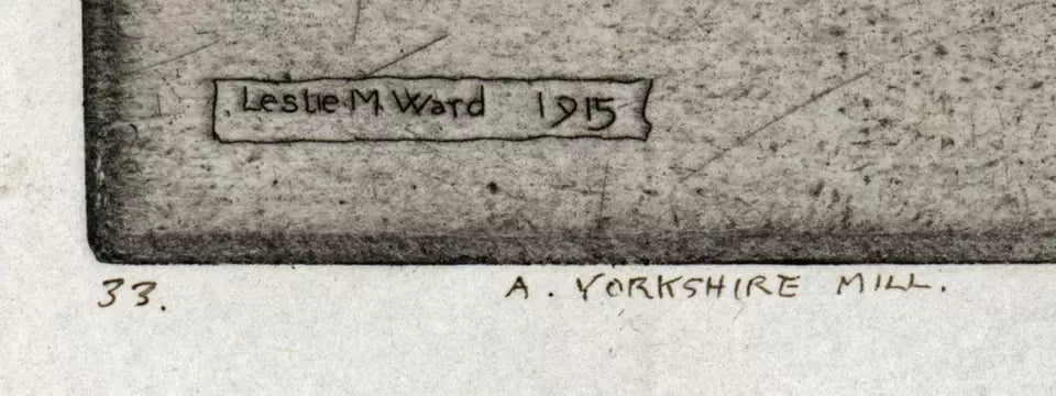 Leslie Moffat Ward (1888-1978) - Signed Etching - A Yorkshire Mill