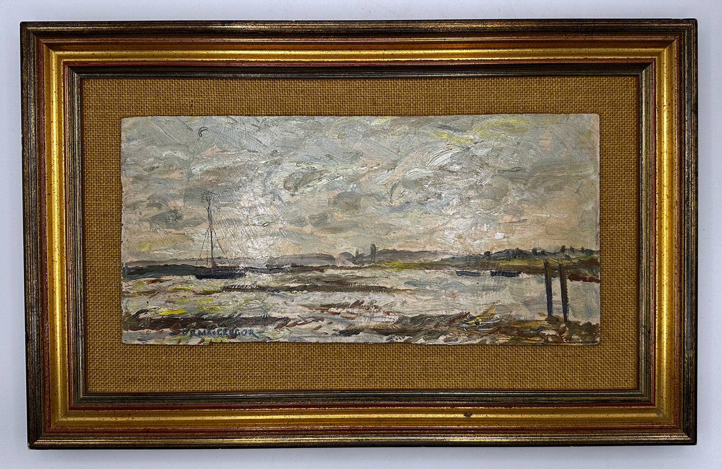 David Roy Macgregor (1925-2003) - Oil Painting - Marsh Tide Blakeney Norfolk