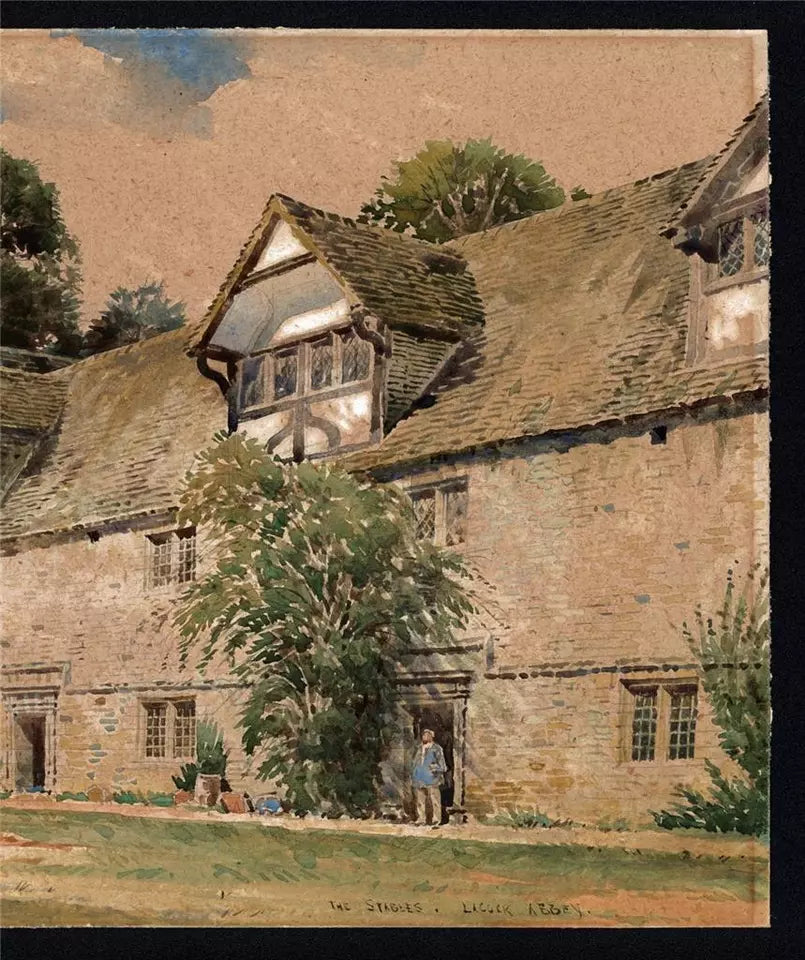 Arthur Charles Fare (1876-1958) Watercolour Painting - The Stables Lacock Abbey