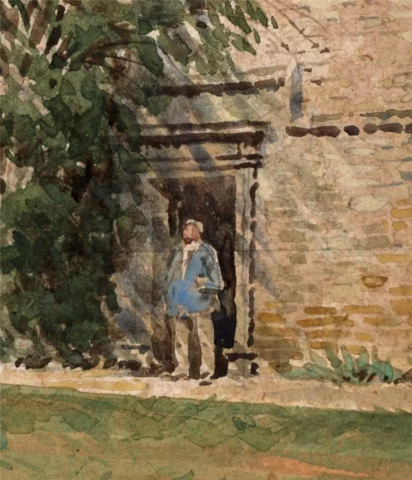 Arthur Charles Fare (1876-1958) Watercolour Painting - The Stables Lacock Abbey