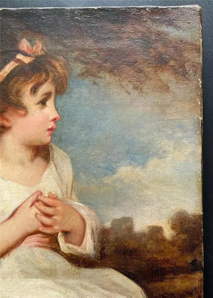 After Joshua Reynolds - Oil On Canvas - The Age Of Innocence - 19th Century
