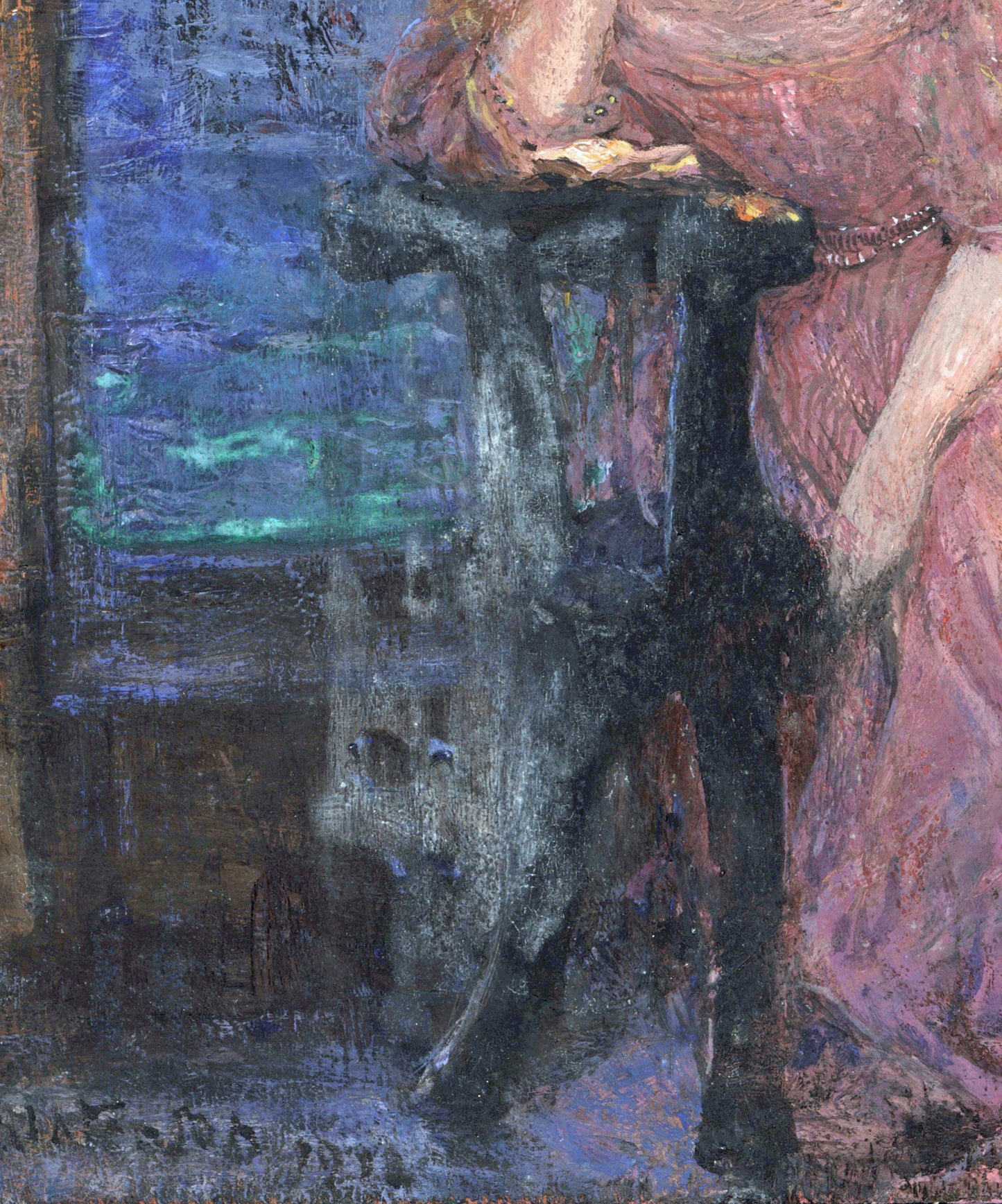 David Waterson (1870-1954) Oil Painting The Sea Window 1912