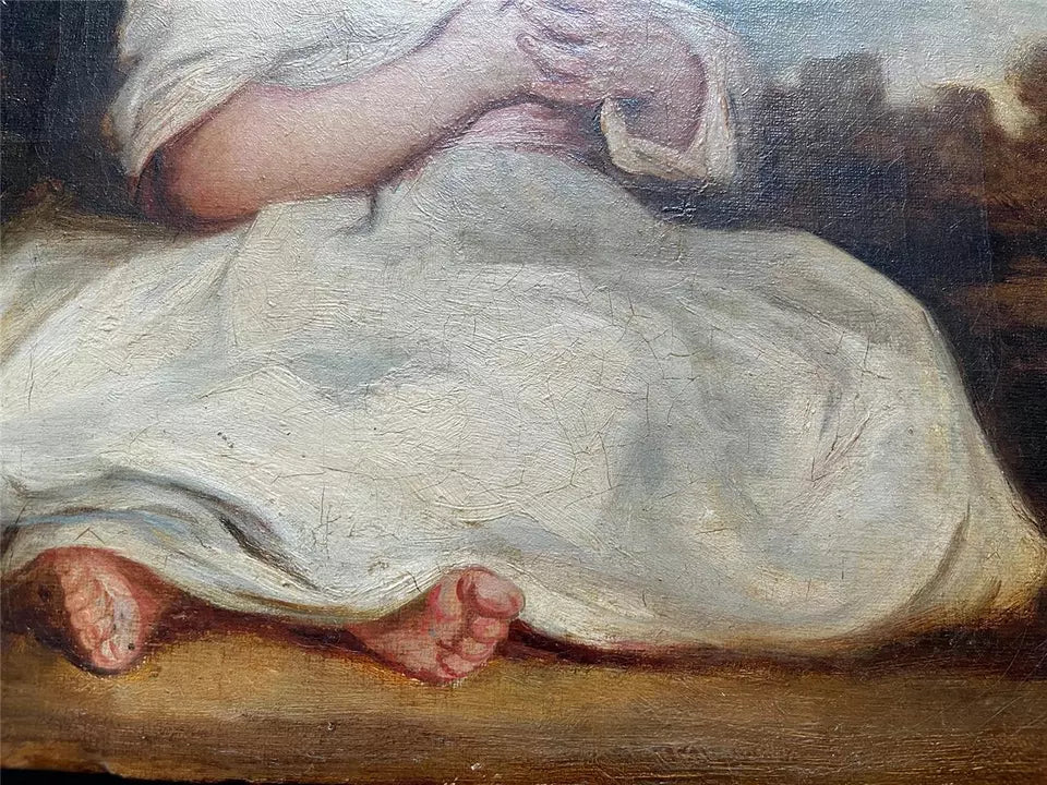 After Joshua Reynolds - Oil On Canvas - The Age Of Innocence - 19th Century