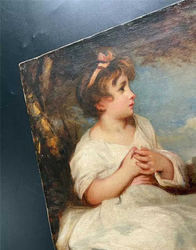 After Joshua Reynolds - Oil On Canvas - The Age Of Innocence - 19th Century