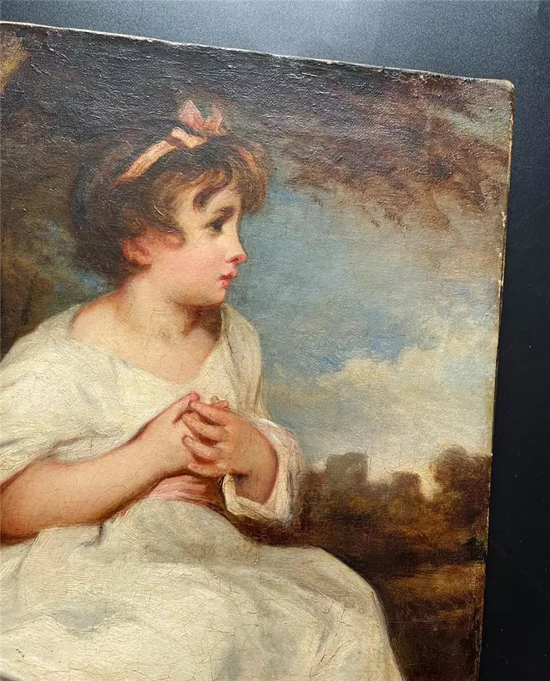 After Joshua Reynolds - Oil On Canvas - The Age Of Innocence - 19th Century