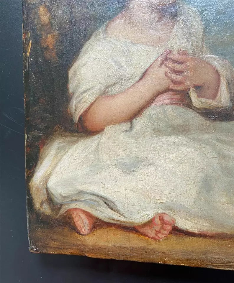 After Joshua Reynolds - Oil On Canvas - The Age Of Innocence - 19th Century