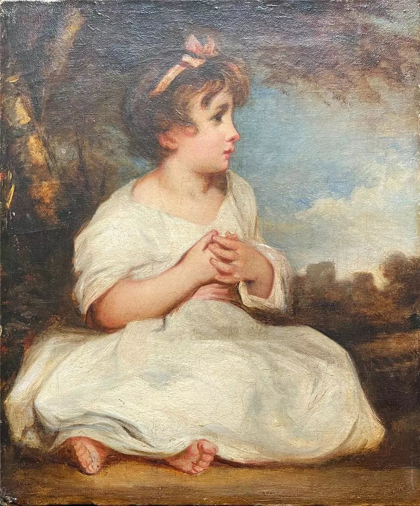 After Joshua Reynolds - Oil On Canvas - The Age Of Innocence - 19th Century
