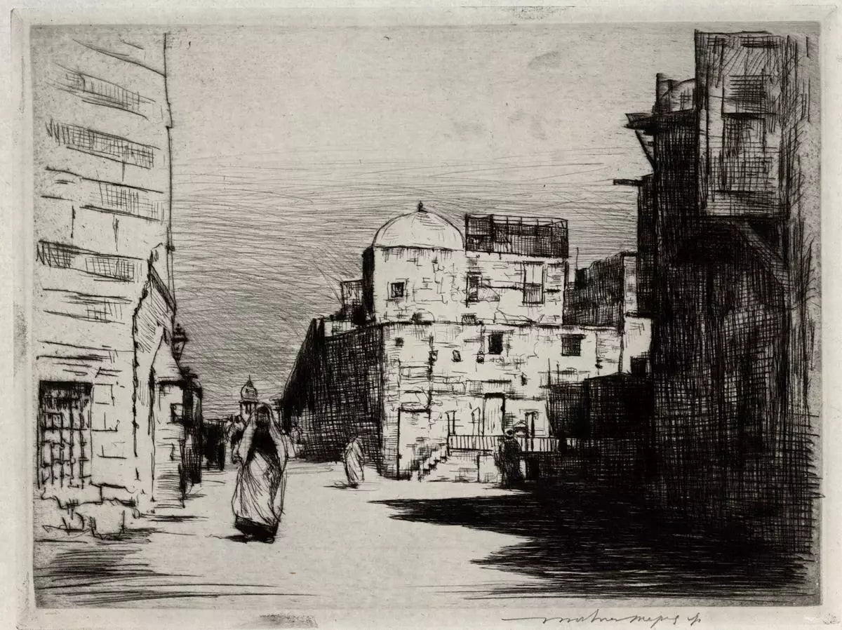 Mortimer Luddington Menpes - Signed Etching - On The Way To Cairo Egypt
