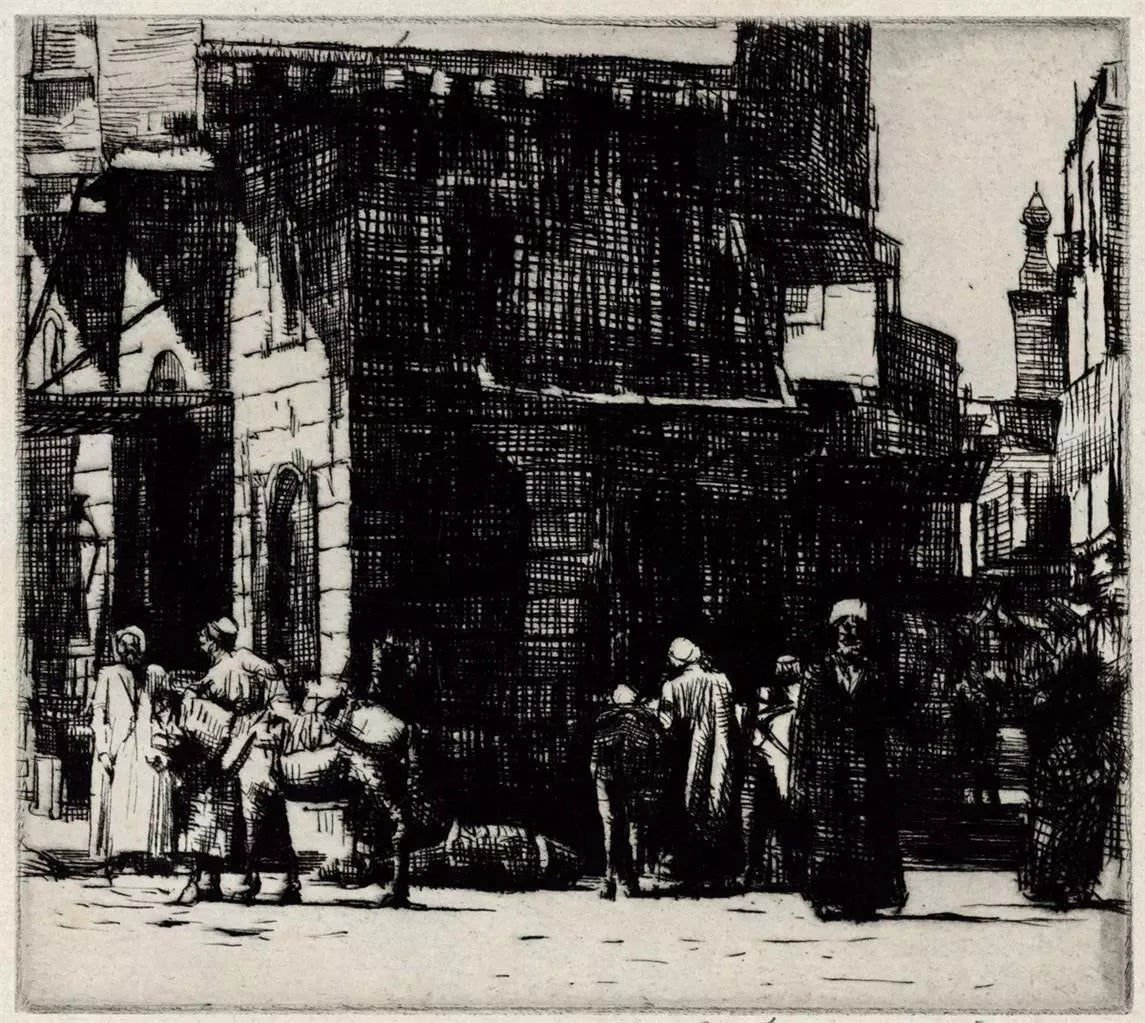 Mortimer Luddington Menpes - Pencil Signed Etching - A Street In Bulac Egypt