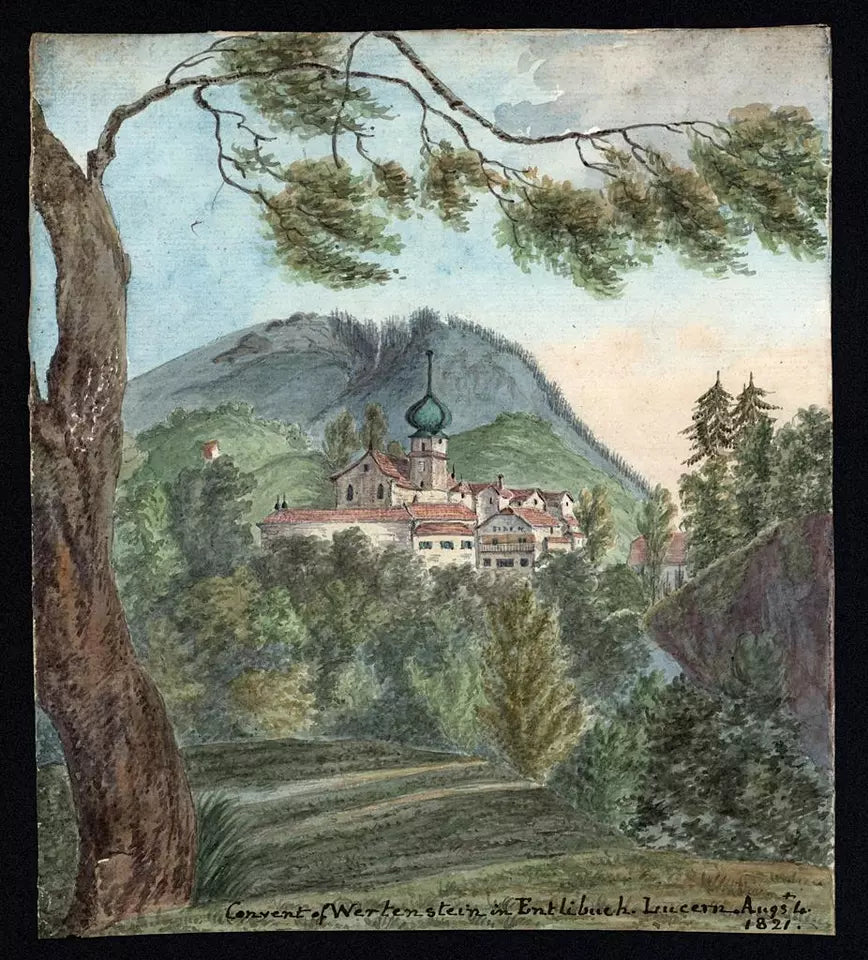 Elizabeth Campbell (1783-1861) Watercolour Painting - Werthenstein, Entlebuch, Lucerne Switzerland 1821