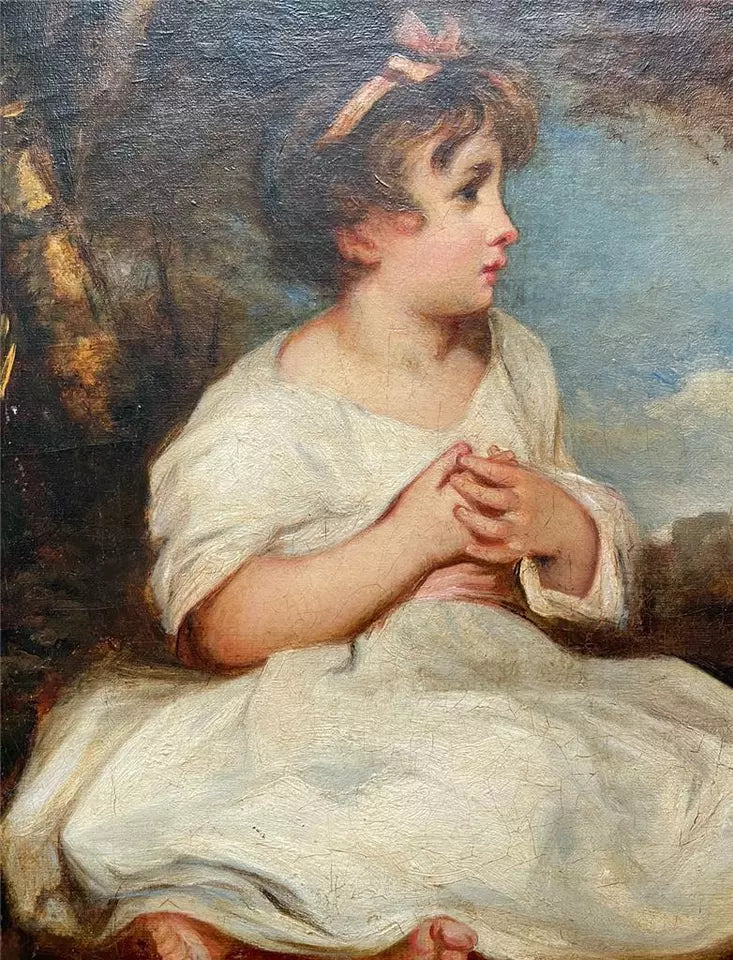 After Joshua Reynolds - Oil On Canvas - The Age Of Innocence - 19th Century