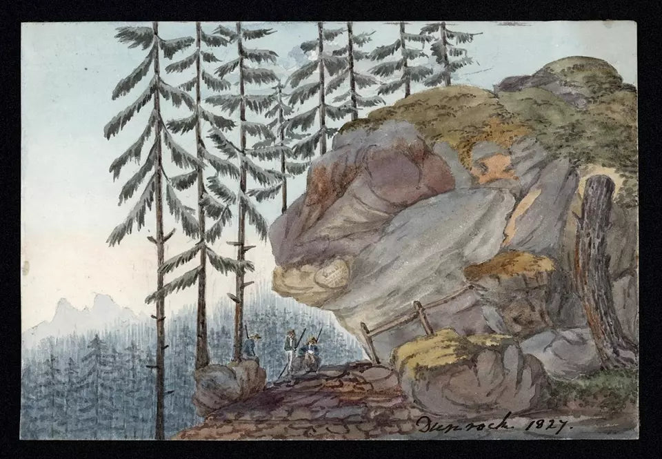 Elizabeth Campbell (1783-1861) Watercolour Painting - Dunrock near Martigny, Switzerland 1827
