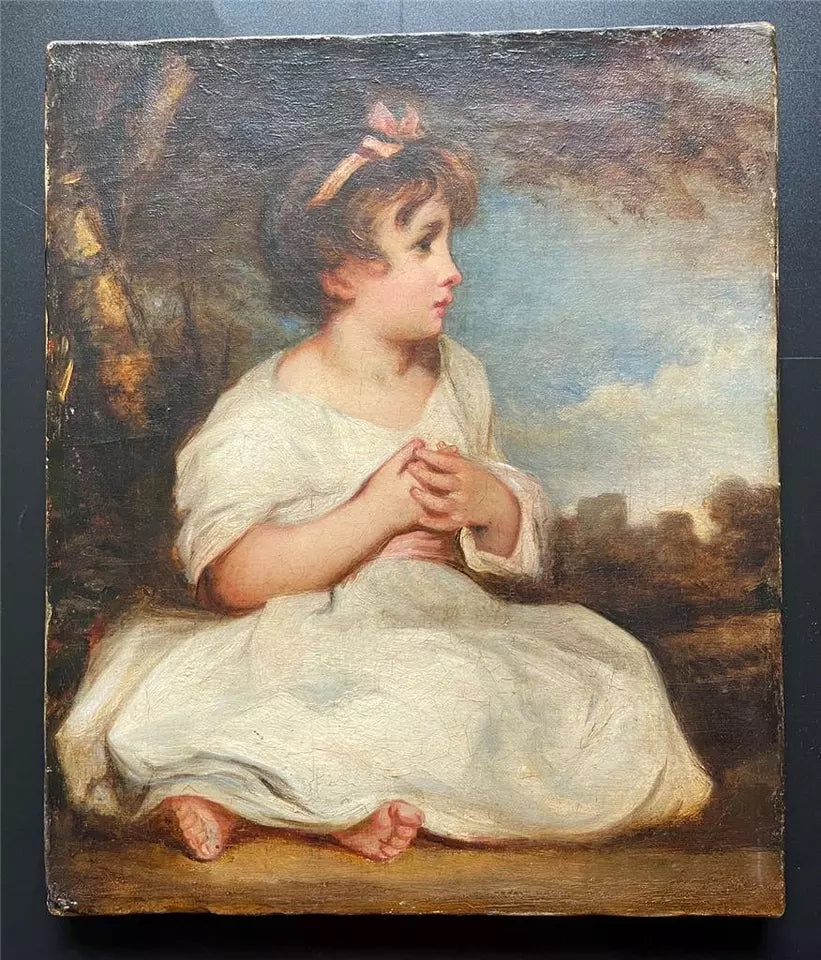 After Joshua Reynolds - Oil On Canvas - The Age Of Innocence - 19th Century