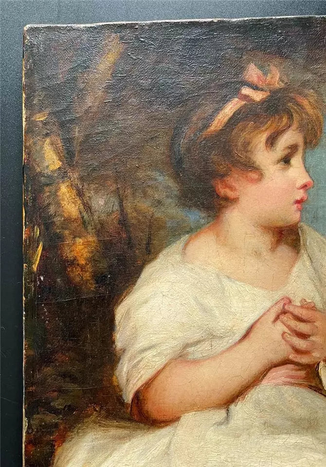 After Joshua Reynolds - Oil On Canvas - The Age Of Innocence - 19th Century