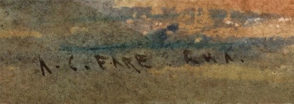 Arthur Charles Fare (1876-1958) Watercolour Painting - The Stables Lacock Abbey