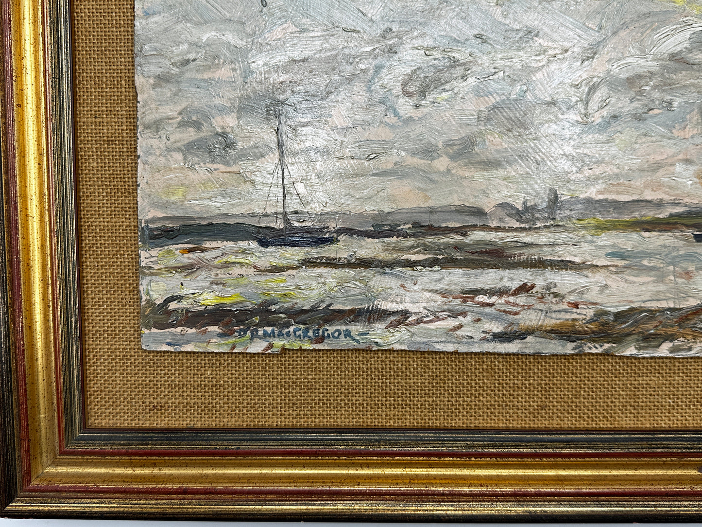 David Roy Macgregor (1925-2003) - Oil Painting - Marsh Tide Blakeney Norfolk
