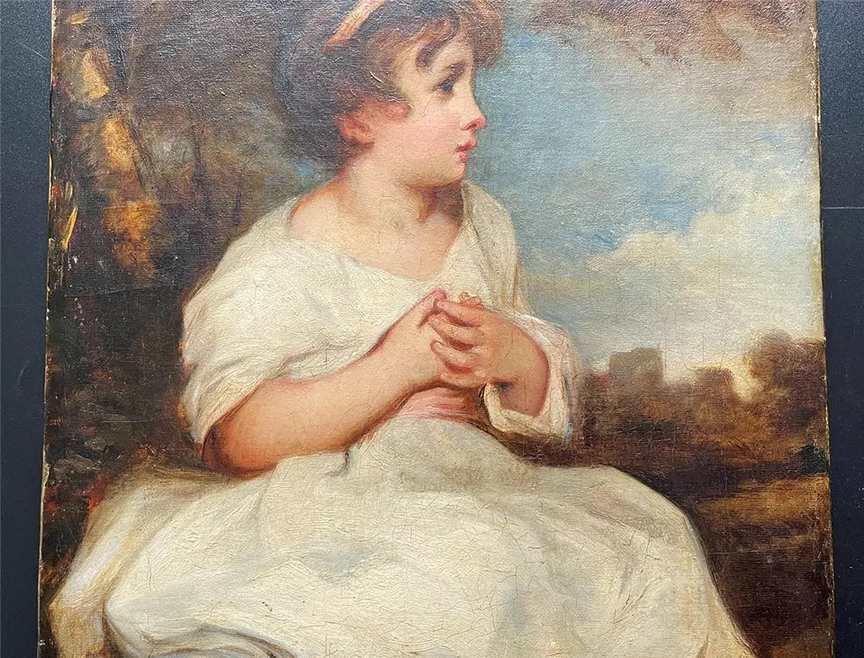 After Joshua Reynolds - Oil On Canvas - The Age Of Innocence - 19th Century