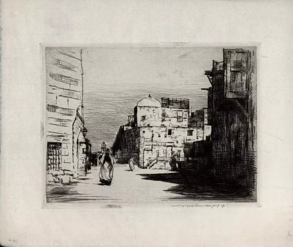 Mortimer Luddington Menpes - Signed Etching - On The Way To Cairo Egypt