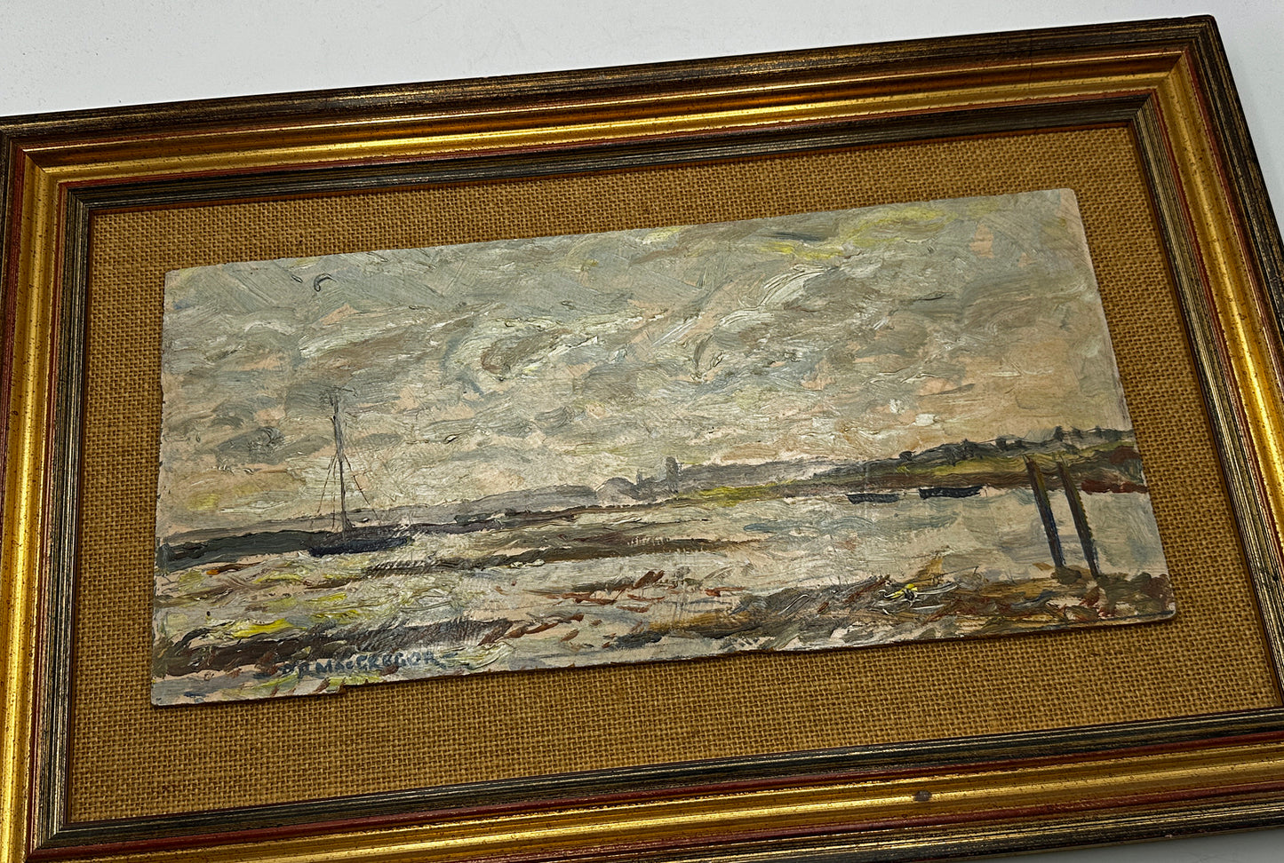 David Roy Macgregor (1925-2003) - Oil Painting - Marsh Tide Blakeney Norfolk
