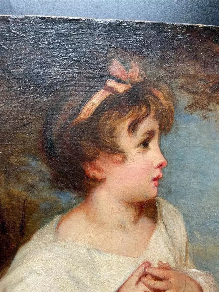 After Joshua Reynolds - Oil On Canvas - The Age Of Innocence - 19th Century