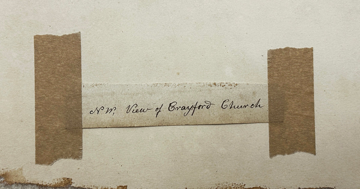 William Hubbard (1804-1870) Watercolour Painting - Crayford Church Kent 1847