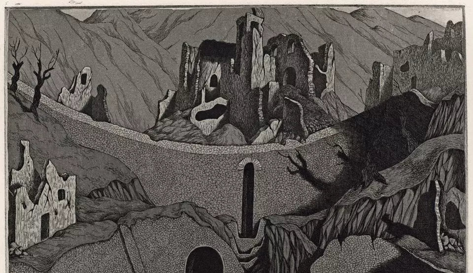 Rudolph Carl Von Ripper (1905-1960) - Pencil Signed Etching - World War Two Scene 1946 – WW2