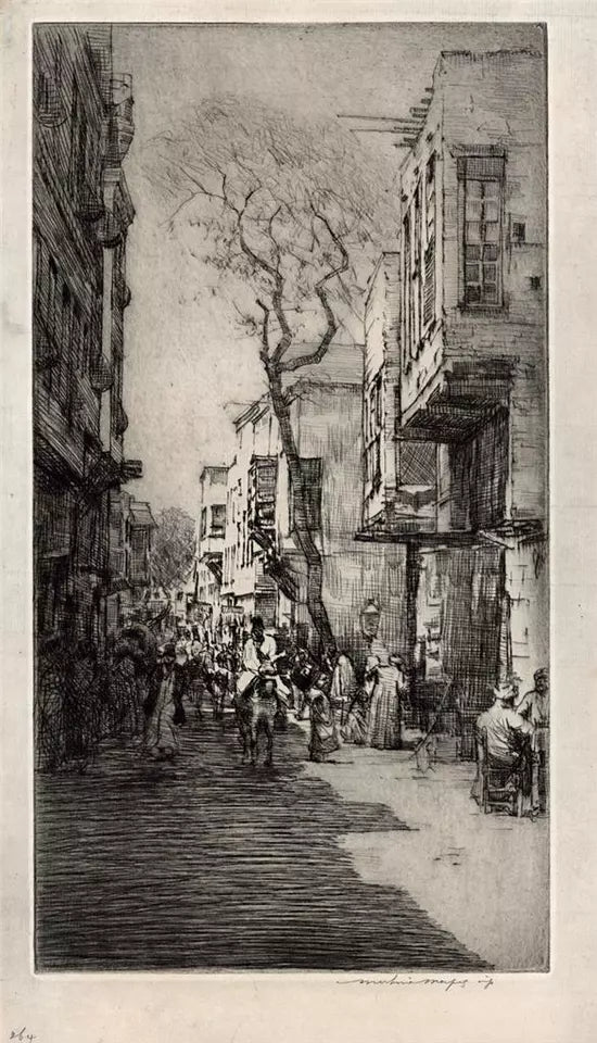 Mortimer Luddington Menpes - Pencil Signed Etching - Figures & Donkey In Street Scene