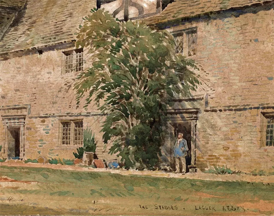 Arthur Charles Fare (1876-1958) Watercolour Painting - The Stables Lacock Abbey
