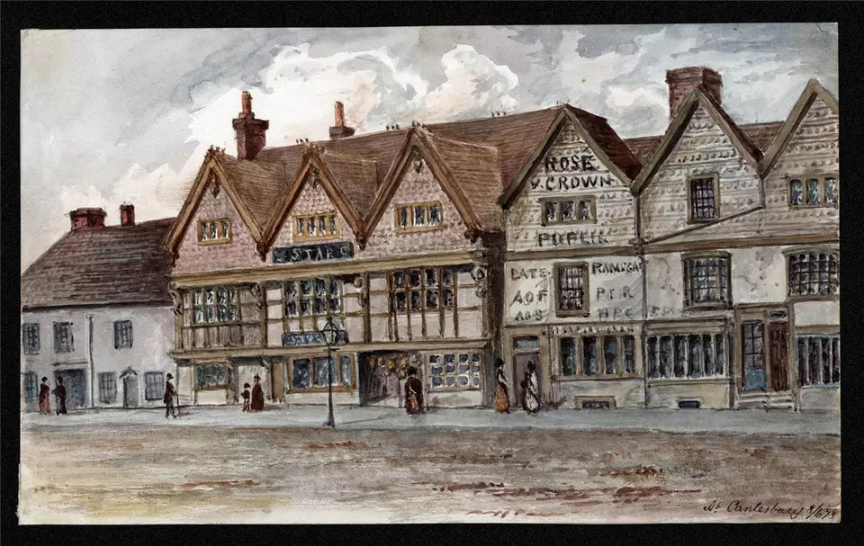 Canterbury Kent 1878 - Watercolour Painting - Algerina Peckover (1841-1927)