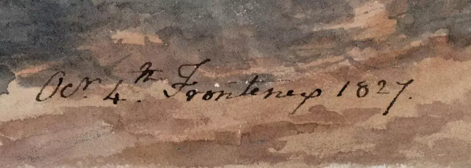 Elizabeth Campbell (1783-1861) Watercolour Painting - Frontenex Geneva Switzerland 1827