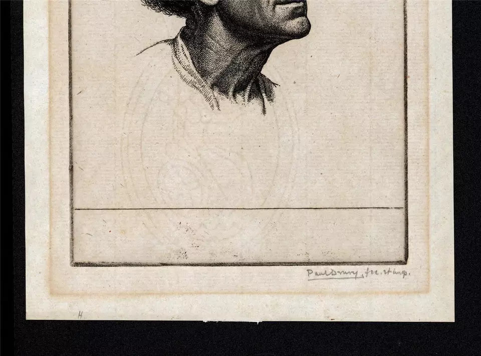 Paul Drury (1903-1987) - Pencil Signed Etching - Portrait Of An Italian Man 1928