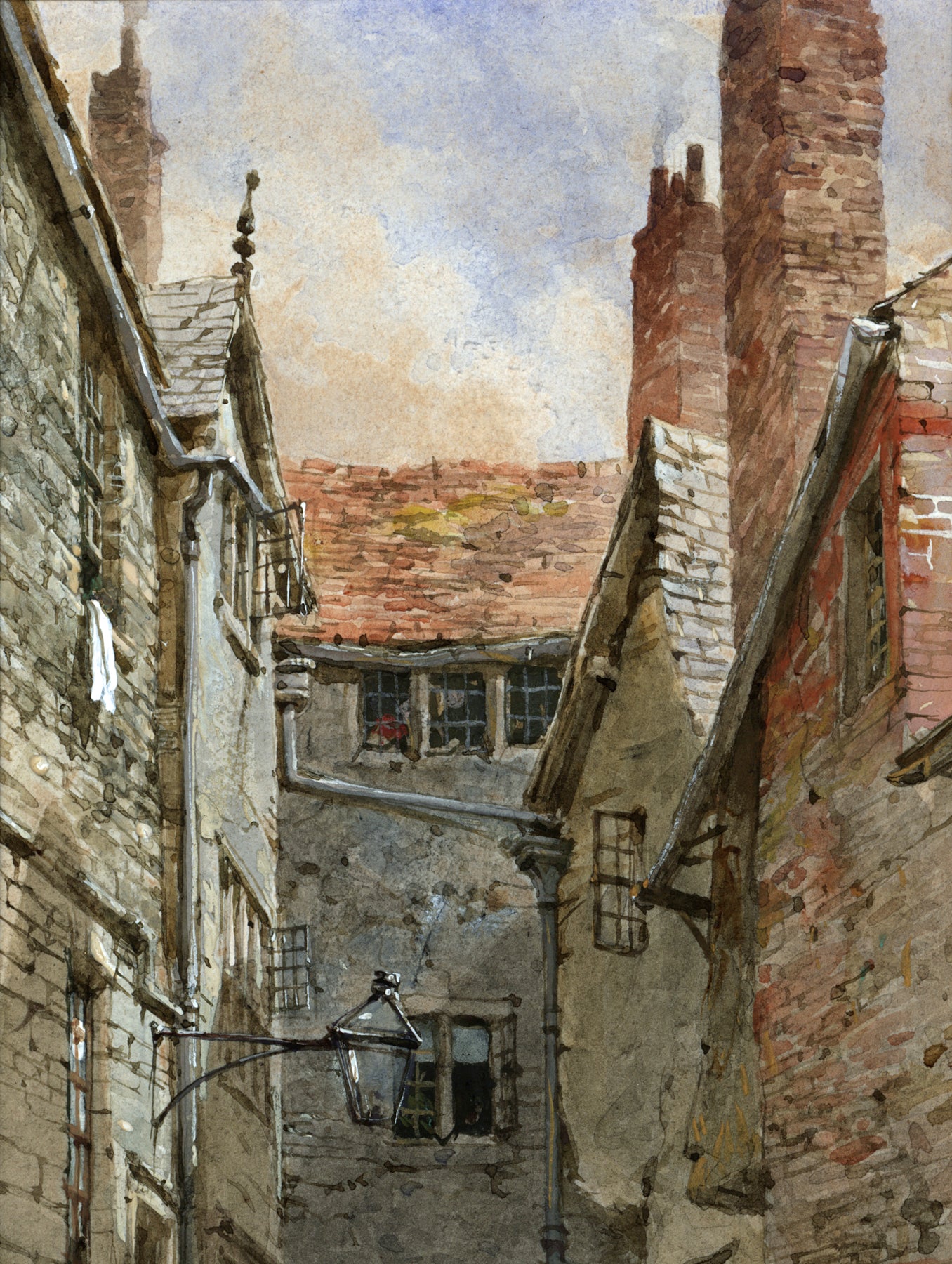 Louise Rayner (1832-1924) - Watercolour Painting - Eastgate Row North, Chester