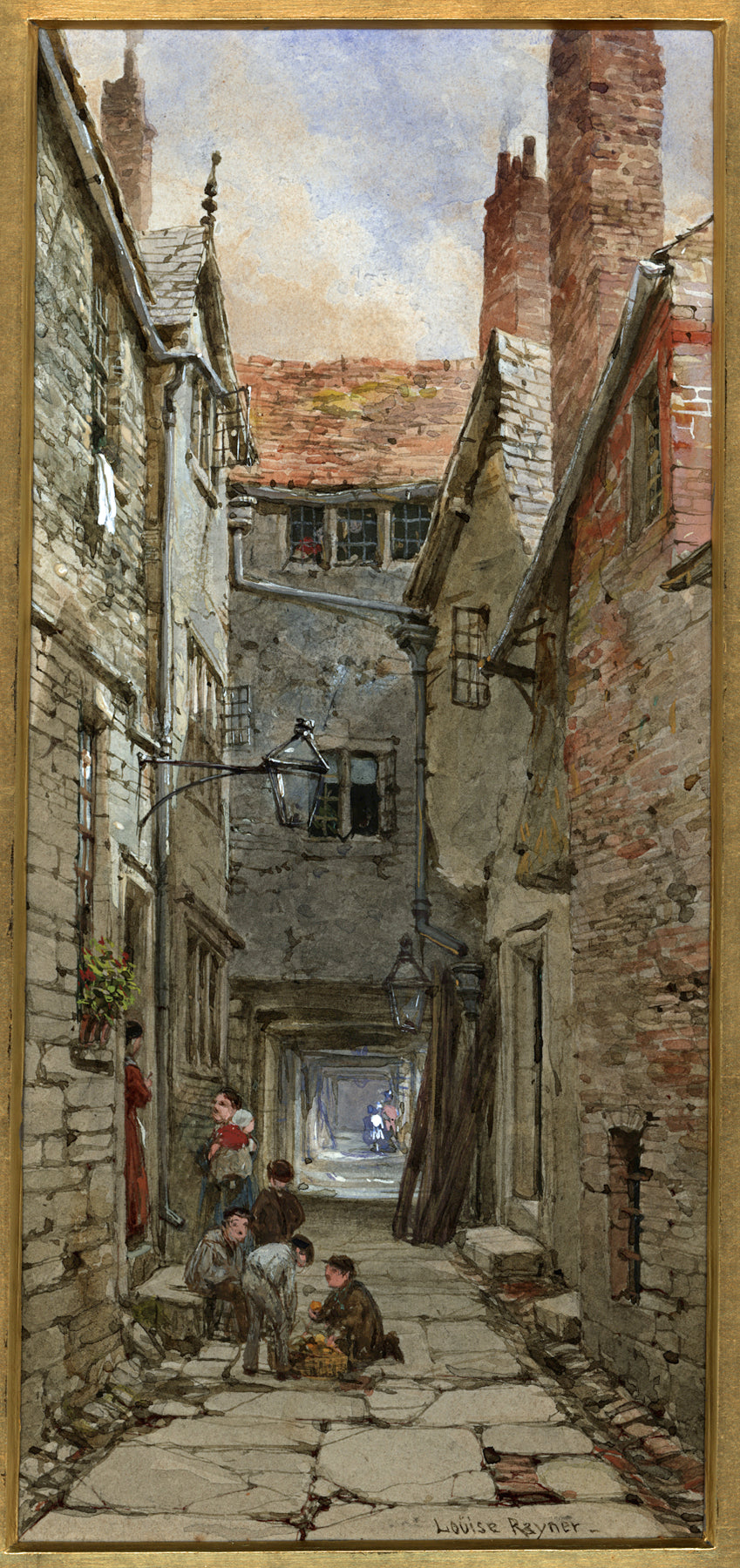 Louise Rayner (1832-1924) - Watercolour Painting - Eastgate Row North, Chester