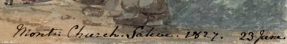 Elizabeth Campbell (1783-1861) Watercolour Painting - Saleve Haute-Savoie France 1827