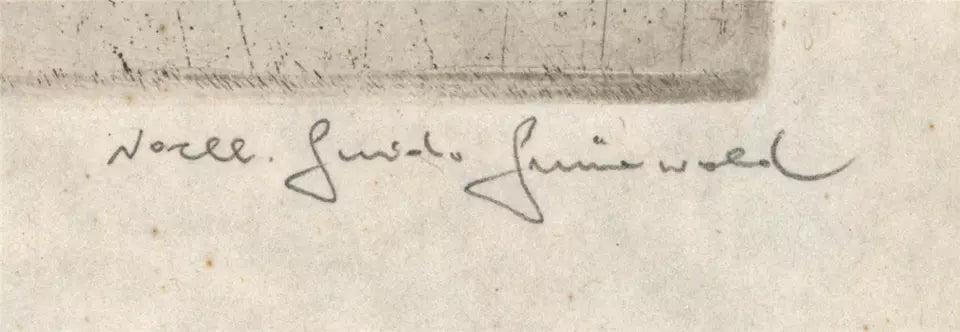 Guido Grunewald (1881-1935) Pencil Signed Etching - Portrait Of A Kitten / Cat