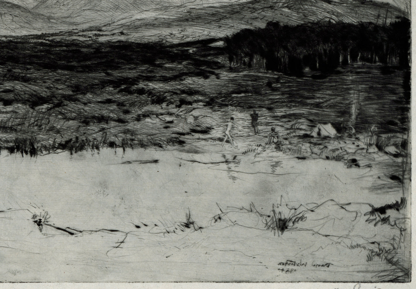 David Waterson (1870-1954) Signed Etching - Dawn On The Lairig, Cairngorms Scotland