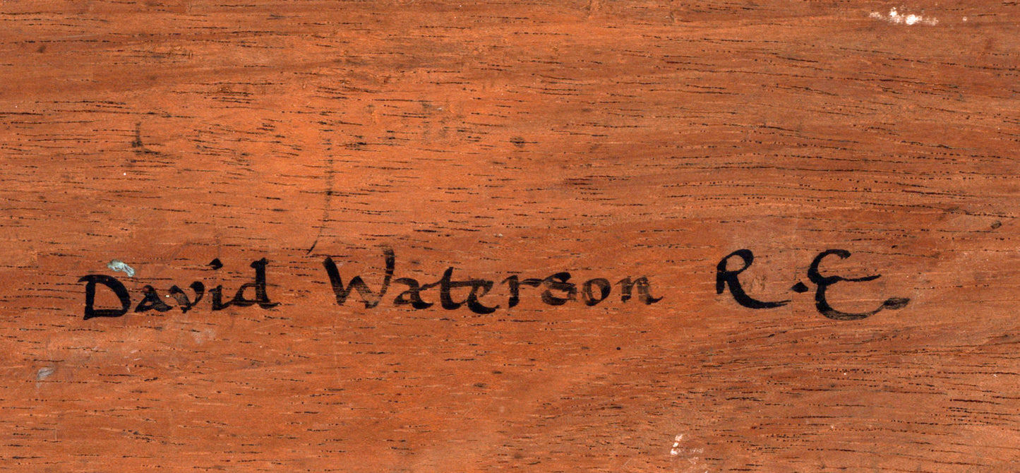 David Waterson (1870-1954) Oil Painting - Scottish Loch Landscape - Scotland