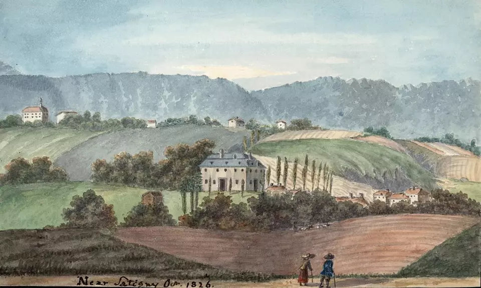 Elizabeth Campbell (1783-1861) Watercolour Painting - Satigny, Switzerland 1826