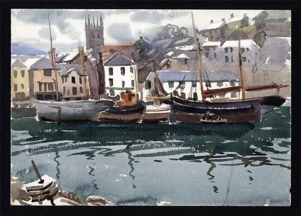 Arthur Royce Bradbury (1892-1977) Watercolour Painting - Brixham Devon 1955