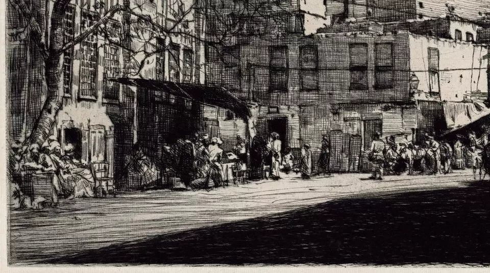 Mortimer Luddington Menpes (1855-1938) Signed Etching - Market Place Cairo Egypt