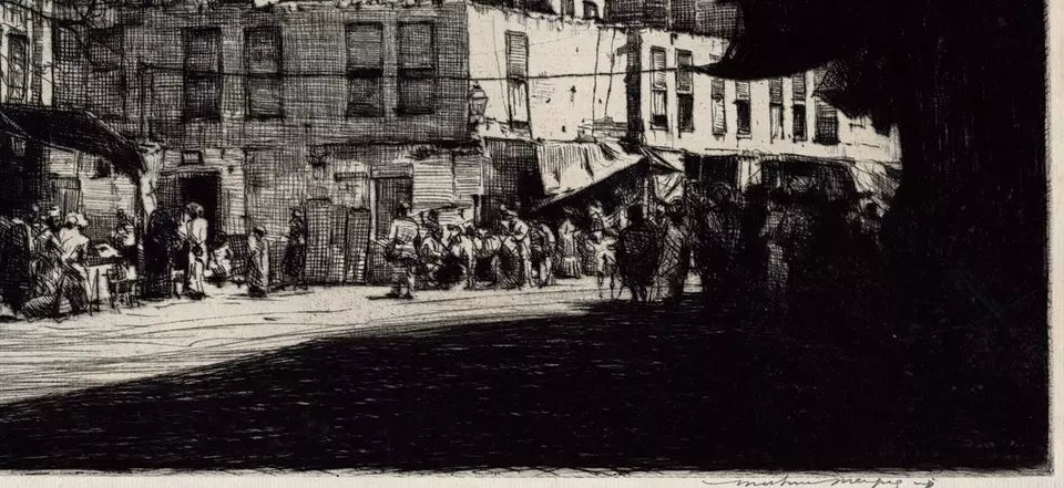 Mortimer Luddington Menpes (1855-1938) Signed Etching - Market Place Cairo Egypt